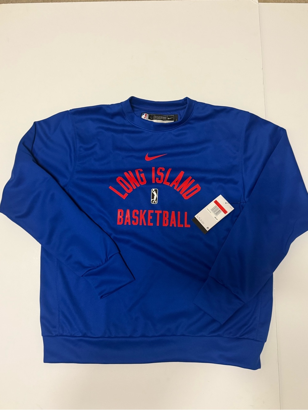 Nike NBA Authentics Long Island Nets Dri-FIT Team-Issued Pullover SZ L Tall NWT